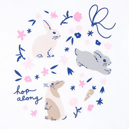 Jan & Jul Kids Graphic T-Shirt Bunny Flowers