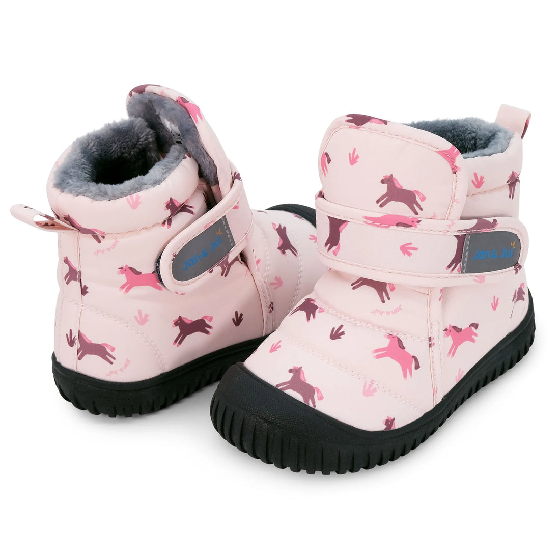Jan & Jul Kids Insulated Ankle Boots - Pink Ponies official product view 2