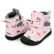 Jan & Jul Kids Insulated Ankle Boots - Pink Ponies