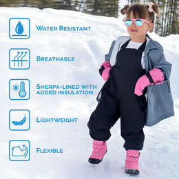 Jan & Jul Kids Insulated Ankle Boots - Pink Ponies