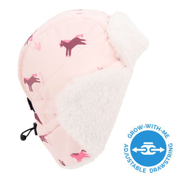 Jan & Jul Kids Insulated Winter Hats Pink Ponies