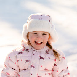 Jan & Jul Kids Insulated Winter Hats Pink Ponies