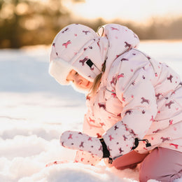 Jan & Jul Kids Insulated Winter Hats Pink Ponies