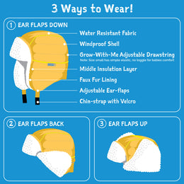 Jan & Jul Kids Insulated Winter Hats Pink Ponies