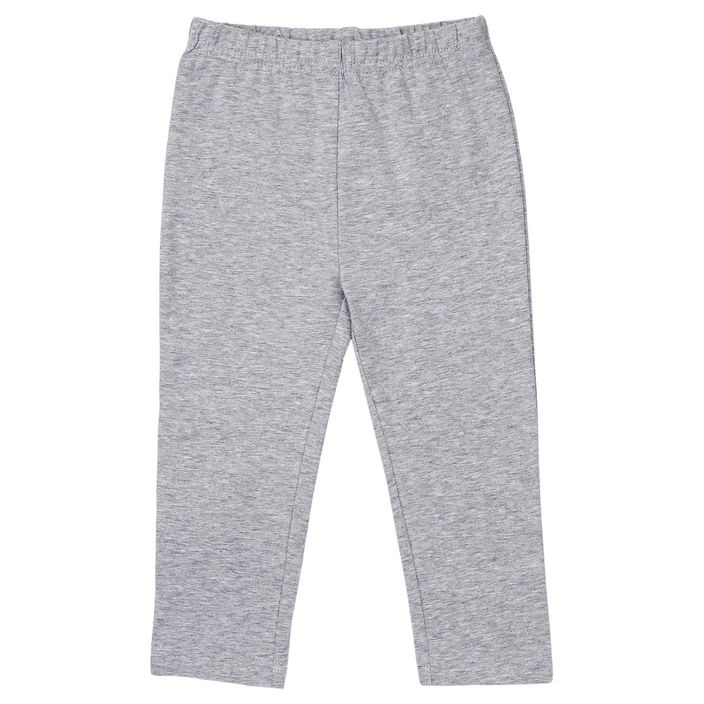 JAN & JUL Jan & Jul Kids Leggings Light Heather Grey Elastic waistband with center front seam img 1/7