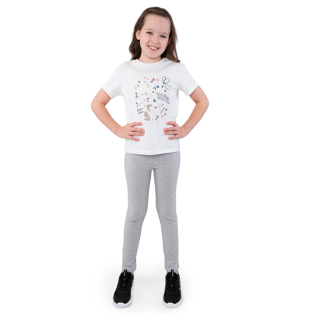 JAN & JUL Jan & Jul Kids Leggings Light Heather Grey Slim fit full-length with elastic waistband img 2/7