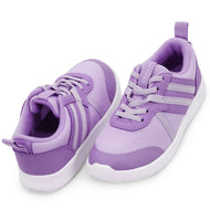Jan & Jul Kids Lite Classic Stripe Sneakers - Dusty Purple
