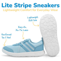 Jan & Jul Kids Lite Classic Stripe Sneakers - Dusty Purple