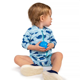 Jan & Jul Kids One Piece UV Sun Suit Blue Whale