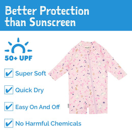 Jan & Jul Kids One Piece UV Sun Suit Bunny Flowers