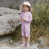 Jan & Jul Kids One Piece UV Sun Suit Purple Unicorn