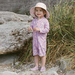 Jan & Jul Kids One Piece UV Sun Suit Purple Unicorn