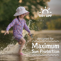 Jan & Jul Kids One Piece UV Sun Suit Purple Unicorn