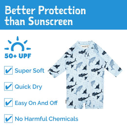 Jan & Jul Kids One Piece UV Sun Suit Whale Play