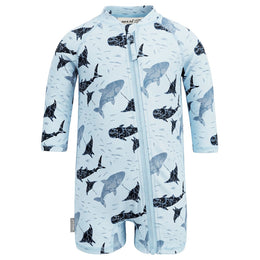 Jan & Jul Kids One Piece UV Sun Suit Whale Play