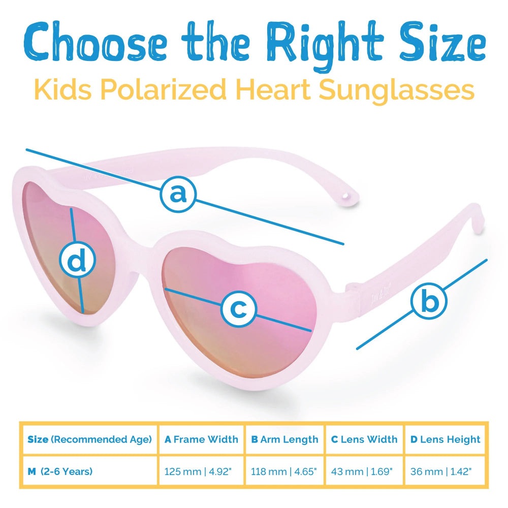 Jan & Jul Kids Polarized Heart Sunglasses Peachy Pink