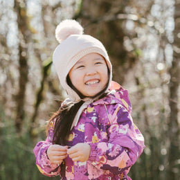 Jan & Jul Kids Pom-Pom Knit Hats Light Pink