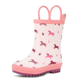 Jan & Jul Kids Rubber Rain Boots Pink Ponies