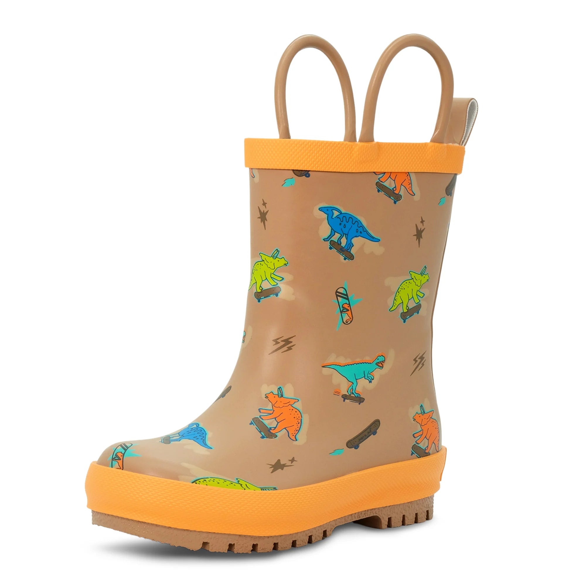 Jan & Jul Kids Rubber Rain Boots Skater Dinos