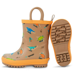 Jan & Jul Kids Rubber Rain Boots Skater Dinos