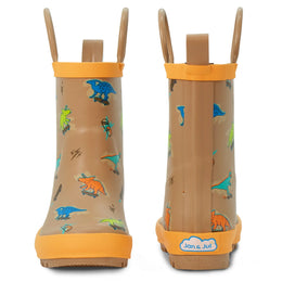 Jan & Jul Kids Rubber Rain Boots Skater Dinos