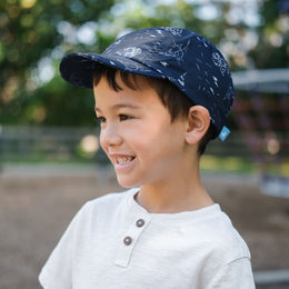 Jan & Jul Kids SunLite Cap Navy Whale Play