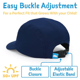 Jan & Jul Kids SunLite Cap Navy Whale Play