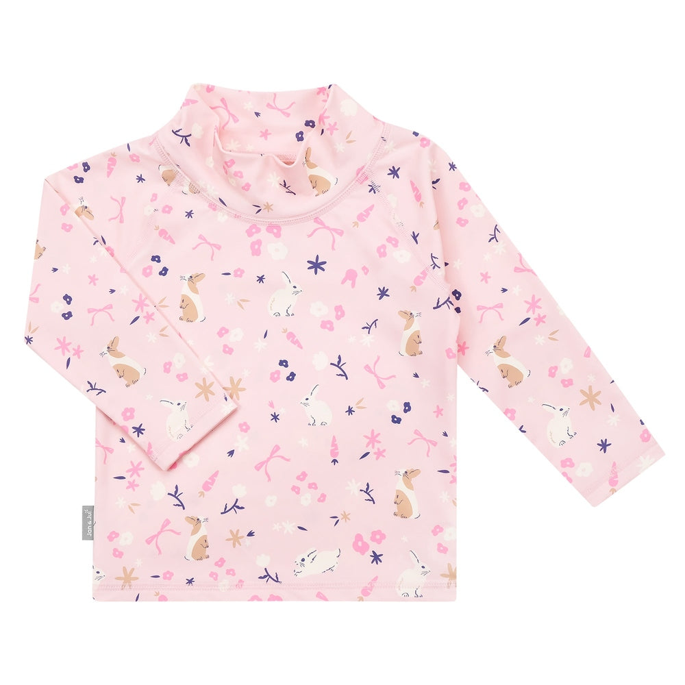 Jan & Jul Kids UV Rashguard Top Bunny Flowers