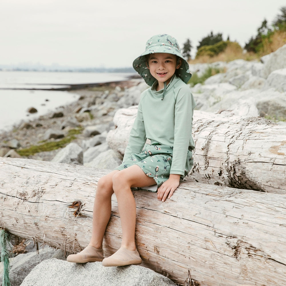 JAN & JUL Jan & Jul Kids UV Swim Shorts Otter otter print pattern with elastic waistband img 5/7