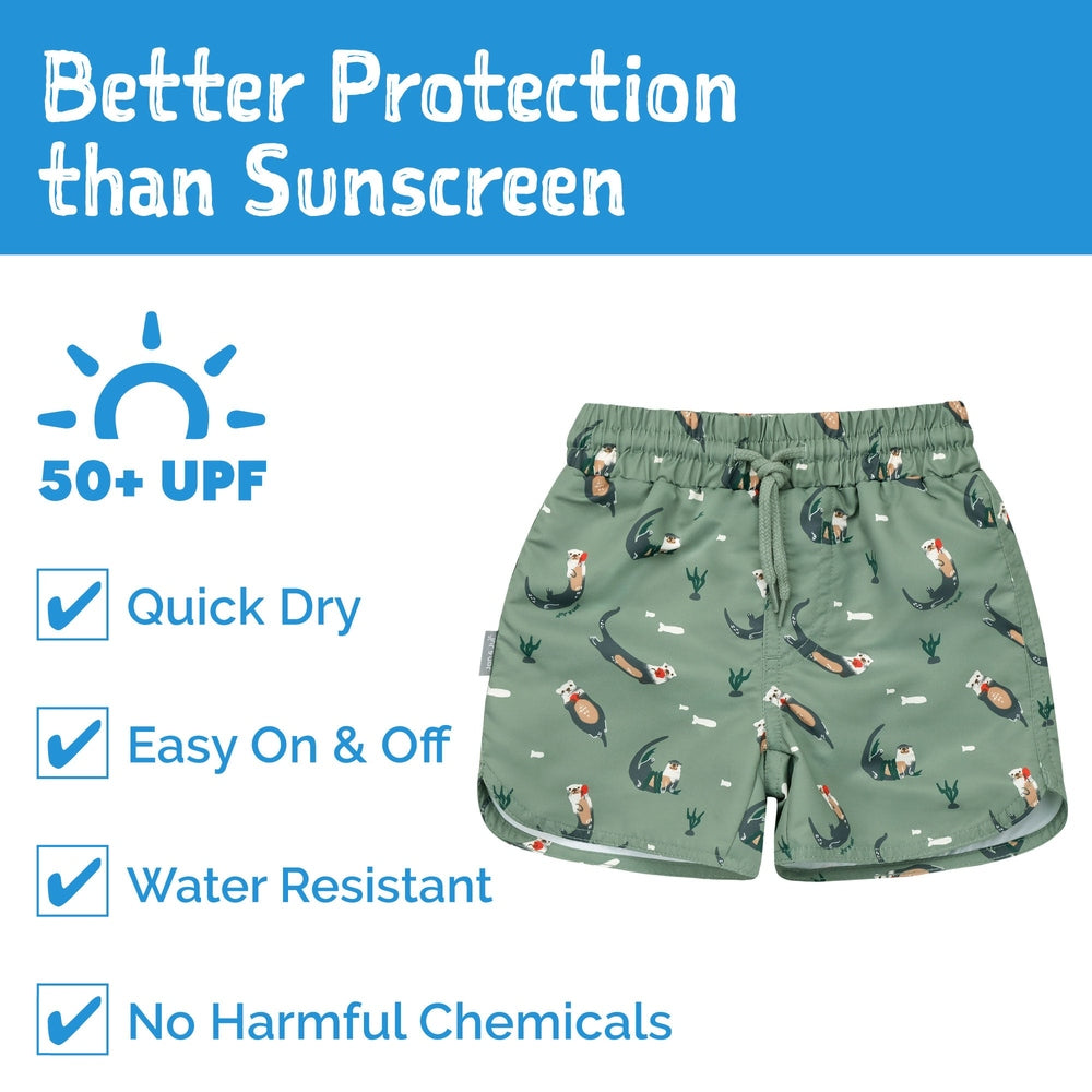 Jan & Jul Kids UV Swim Shorts Otter - official image 2