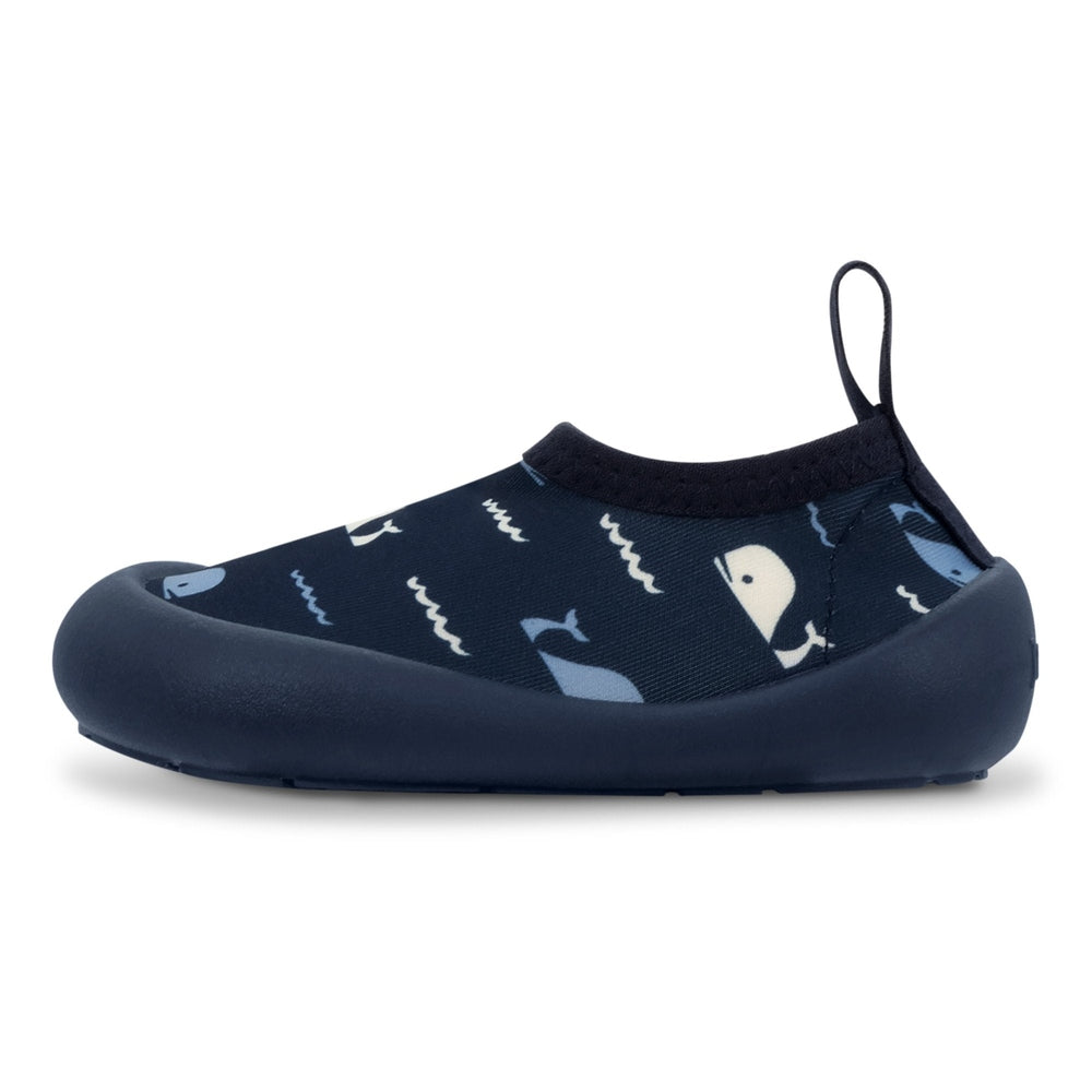 Jan & Jul Kids Water Shoes Navy Whale Tales