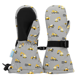 Jan & Jul Kids Waterproof Mittens - Grey Construction