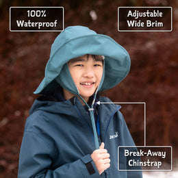 Jan & Jul Kids Waterproof Rain Hats Dark Spruce