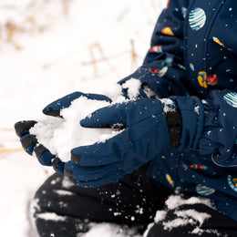 Jan & Jul Kids Waterproof Snow Gloves - Dark Navy