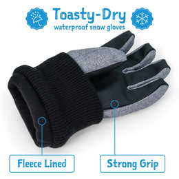 Jan & Jul Kids Waterproof Snow Gloves - Dark Slate