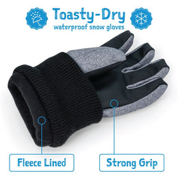 Jan & Jul Kids Waterproof Snow Gloves Neon Peaks
