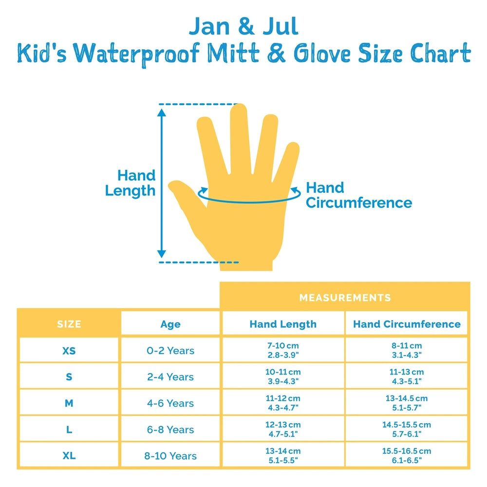 Jan & Jul Kids Waterproof Snow Gloves Neon Peaks