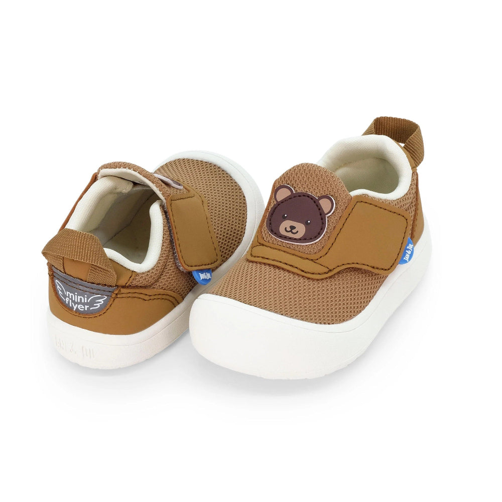 Jan & Jul Mini-Flyer Toddler Sneakers Brown Bear