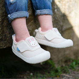 Jan & Jul Mini-Flyer Toddler Sneakers Cream Bunny