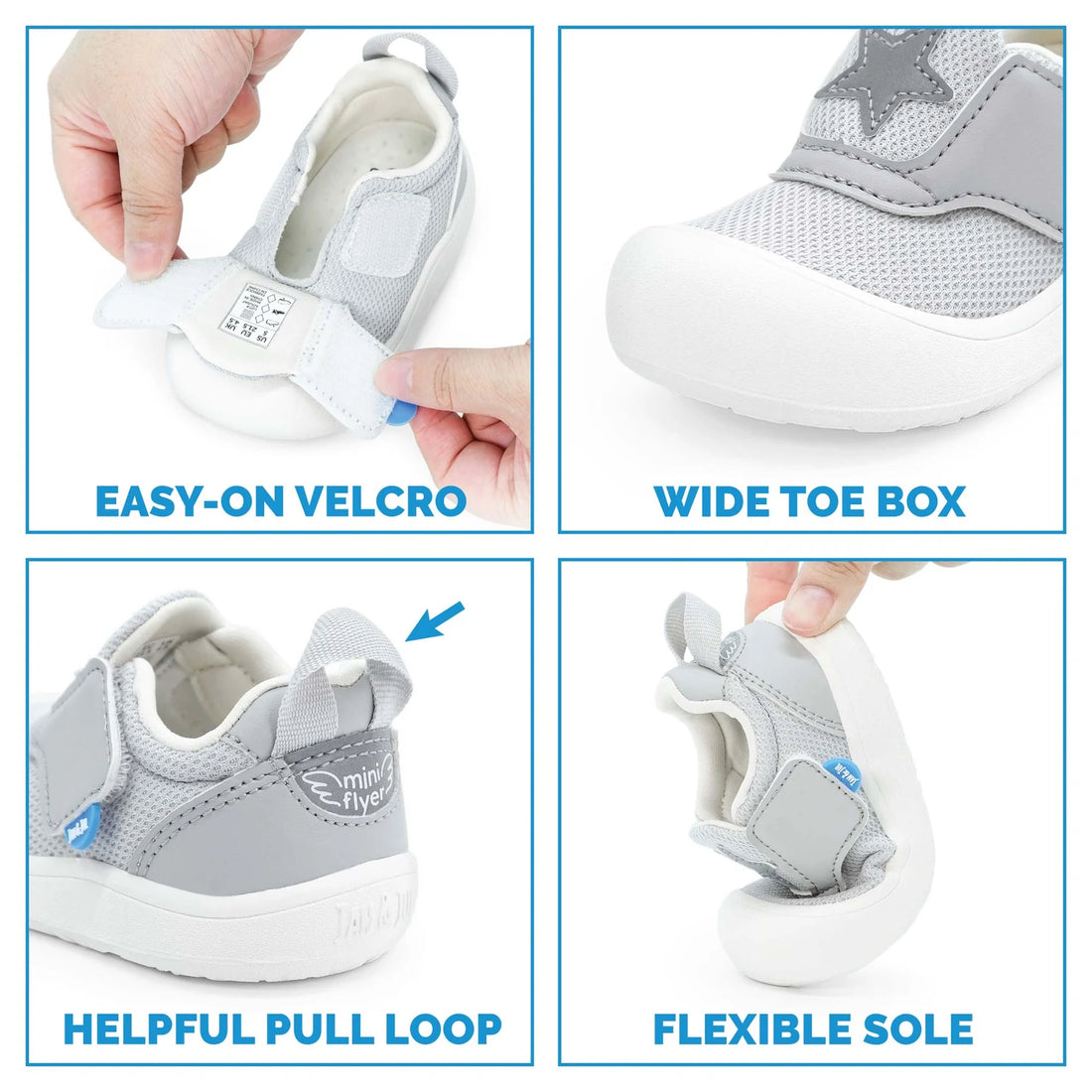 Jan & Jul Mini-Flyer Toddler Sneakers - Skater Dinos official feature guide