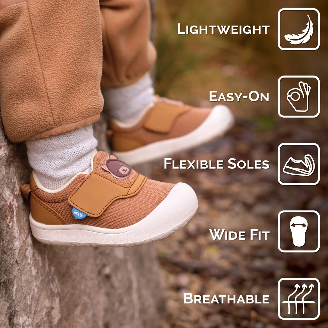 Jan & Jul Mini-Flyer Toddler Sneakers - Skater Dinos official feature guide