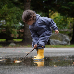 Jan & Jul Puddle Dry Rain Boots With Handle Yellow