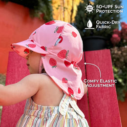 Jan & Jul Sun Soft UV Baby Caps Pink Strawberry