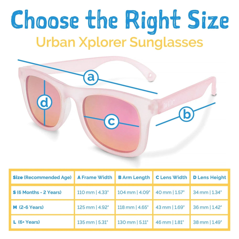JAN & JUL Jan & Jul Urban Xplorer Sunglasses W/Aurora Lens - Frosty Lavender round children sunglasses shown in product color from image 5 o