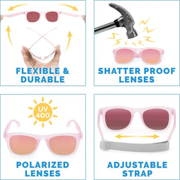 Jan & Jul Urban Xplorer Sunglasses W/Aurora Lens - Frosty Lavender