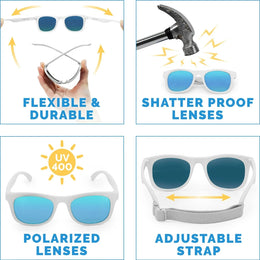 Jan & Jul Urban Xplorer Sunglasses W/Aurora Lens - Light Blue