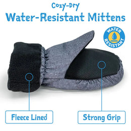 Jan & Jul Water-Resistant Cozy Dry Rain Mitten Winter Flowers