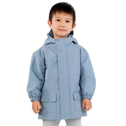Jan & Jul Waterproof Cozy Dry Rain Jacket Dusty Blue
