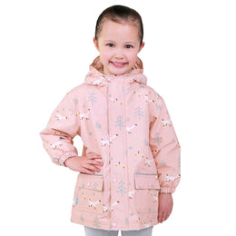 Jan & Jul Waterproof Cozy Dry Rain Jacket Pink Forest