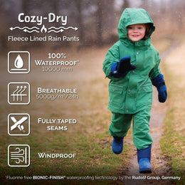 Jan & Jul Waterproof Cozy Dry Rain Pants Winter Flowers
